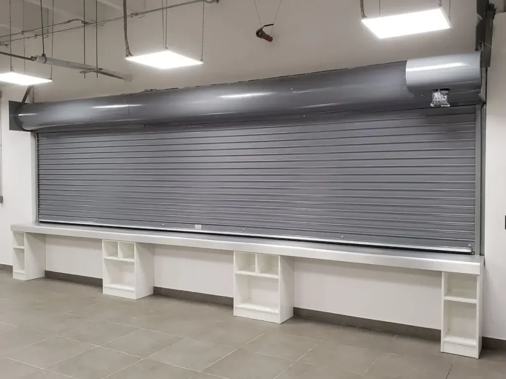 Puerta enrollable metálica Cassadó en planta industrial para control de acceso y seguridad operativa